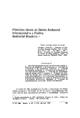 <BR>Data: 04/1993<BR>Fonte: Revista de informação legislativa, v. 30, n. 118, p. 207-218, abr./jun. 1993 | Boletim de direito administrativo, v. 9, n. 4, p. 241-248, abr.  1993<BR>Conteúdo: Princípio da obrigatoriedade da intervenção estatal -- Princípio 