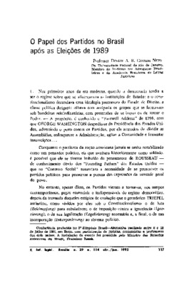 <BR>Data: 04/1992<BR>Fonte: Revista de informação legislativa, v. 29, n. 114, p. 117-124, abr./jun. 1992<BR>Parte de: -www2.senado.leg.br/bdsf/item/id/496846->Revista de informação legislativa : v. 29, n. 114 (abr./jun. 1992)<BR>Responsabilidad