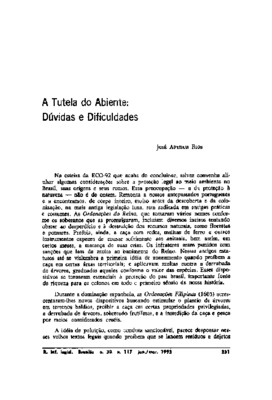 <BR>Data: 01/1993<BR>Fonte: Revista de informação legislativa, v. 30, n. 117, p. 231-250, jan./mar. 1993<BR>Parte de: ->Revista de informação legislativa : v. 30, n. 117 (jan./mar. 1993)<BR>Responsabilidade: José Arthur Rios<BR>Endereço para citar este do