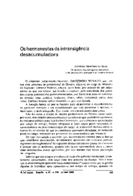 <BR>Data: 07/1993<BR>Fonte: Revista de informação legislativa, v. 30, n. 119, p. 363-369, jul./set. 1993<BR>Parte de: -www2.senado.leg.br/bdsf/item/id/496851->Revista de informação legislativa : v. 30, n. 119 (jul./set. 1993)<BR>Responsabilidad