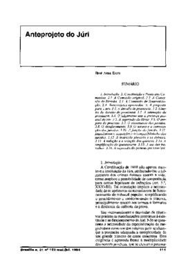 <BR>Data: 05/1994<BR>Fonte: Revista de informação legislativa, v. 31, n. 122, p. 111-132, abr./jun. 1994 | Revista forense : comemorativa - 100 anos, v.7 | Revista jurídica mineira, v. 11, n. 105, p. 7-40, jan./fev. 1994 | Revista do Instituto dos Advogad