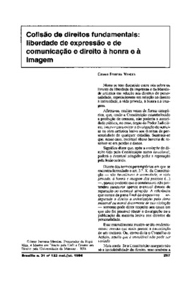 <BR>Data: 04/1994<BR>Fonte: Revista de informação legislativa, v. 31, n. 122, p. 297-301, abr./jun. 1994 | ADV Advocacia dinâmica : seleções jurídicas, n. 11, p. 25-28, nov. 1994<BR>Parte de: -www2.senado.leg.br/bdsf/item/id/496854->Revista de 