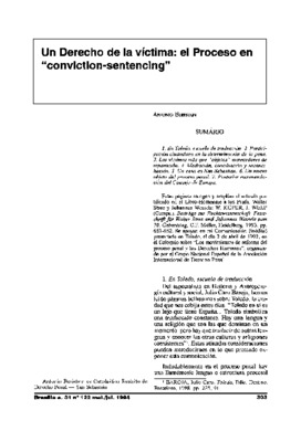 <BR>Data: 04/1994<BR>Fonte: Revista de informação legislativa, v. 31, n. 122, p. 303-310, abr./jun. 1994<BR>Conteúdo: En Toledo, escuela de traducción -- Participación ciudadana en la determinación de la pena -- Las víctimas más que -objetos- merecedores 