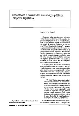 <BR>Data: 01/1994<BR>Fonte: Revista de informação legislativa, v. 31, n. 121, p. 61-67, jan./mar. 1994<BR>Parte de: ->Revista de informação legislativa : v. 31, n. 121 (jan./mar. 1994)<BR>Responsabilidade: Lafayette Pondé<BR>Endereço para citar este docum