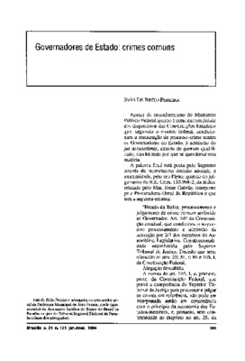 <BR>Data: 01/1994<BR>Fonte: Revista de informação legislativa, v. 31, n. 121, p. 189-197, jan./mar. 1994<BR>Parte de: ->Revista de informação legislativa : v. 31, n. 121 (jan./mar. 1994)<BR>Responsabilidade: Joás de Brito Pereira<BR>Endereço para citar es