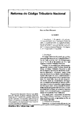 <BR>Data: 01/1995<BR>Fonte: Revista de direito administrativo, n. 198, p. 97-110, out./dez.  1994 | Revista de informação legislativa, v. 32, n. 125, p. 35-44, jan./mar. 1995 | Tributação em revista, v. 3, n. 9, p. 5-14, jul./set. 1994<BR>Conteúdo: Introd