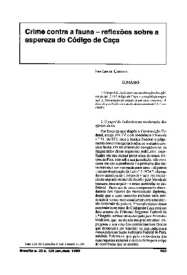 <BR>Data: 01/1995<BR>Fonte: Revista de informação legislativa, v. 32, n. 125, p. 193-198, jan./mar. 1995 | ADV Advocacia dinâmica : seleções jurídicas, n. 8, p. 11-15, ago. 1994 | Jurisprudência brasileira criminal, n. 36, p. 21-25, 1996<BR>Conteúdo: O pa