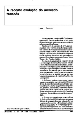 <BR>Data: 10/1994<BR>Fonte: Revista de informação legislativa, v. 31, n. 124, p. 197-199, out./dez. 1994<BR>Parte de: ->Revista de informação legislativa : v. 31, n. 124 (out./dez. 1994)<BR>Responsabilidade: Jean Thibaud<BR>Endereço para citar este docume