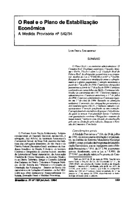 <BR>Data: 07/1994<BR>Fonte: Revista de informação legislativa, v. 31, n. 123, p. 185-199, jul./set. 1994 | Boletim de licitações e contratos, v. 7, n. 9, p. 438-452, set.  1994<BR>Parte de: ->Revista de informação legislativa : v. 31, n. 123 (jul./set. 19