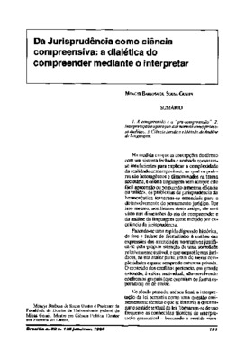 <BR>Data: 04/1995<BR>Fonte: Revista de informação legislativa, v. 32, n. 126, p. 269-276, abr./jun. 1995<BR>Parte de: ->Revista de informação legislativa : v. 32, n. 126 (abr./jun. 1995)<BR>Responsabilidade: Moacyr Barbosa de Sousa Gustin<BR>Endereço para