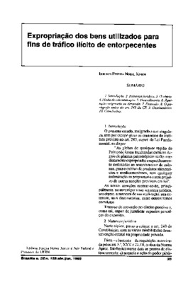 <BR>Data: 04/1995<BR>Fonte: Revista de informação legislativa, v. 32, n. 126, p. 33-41, abr./jun. 1995 | Revista da Procuradoria Geral da República, n. 6, p. 9-19,  1994<BR>Conteúdo: Introdução -- Natureza jurídica -- O objeto -- Modo de concretização -- 