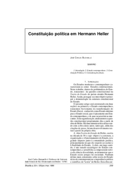 <BR>Data: 01/1996<BR>Fonte: Revista de informação legislativa, v. 33, n. 129, p. 259-265, jan./mar. 1996<BR>Conteúdo: Introdução -- Estado contemporâneo -- Constituição política -- Considerações finais<BR>Parte de: ->Revista de informação legislativa : v.