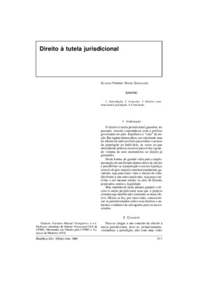 <BR>Data: 01/1996<BR>Fonte: Revista de informação legislativa, v. 33, n. 129, p. 311-316, jan./mar. 1996<BR>Conteúdo: Introdução -- Conceito -- Direito constitucional à jurisdição -- Conclusão<BR>Parte de: ->Revista de informação legislativa : v. 33, n. 1