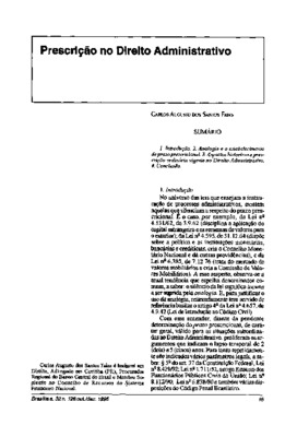 <BR>Data: 10/1995<BR>Fonte: Revista de informação legislativa, v. 32, n. 128, p. 15-35, out./dez. 1995 | Gênesis : revista de direito administrativo aplicado, v. 4, n. 13, p. 332-356, abr./jun. 1997<BR>Conteúdo: Introdução -- Analogia e o estabelecimento 