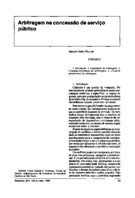 <BR>Data: 10/1995<BR>Fonte: Revista de informação legislativa, v. 32, n. 128, p. 63-67, out./dez. 1995 | Boletim de direito municipal, v. 17, n. 11, p. 795-799, nov.  2001 | Boletim de direito administrativo, v. 12, n. 9, p. 571-575, set.  1996 | Revista 