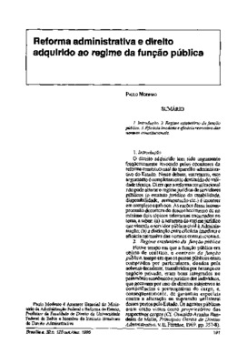 <BR>Data: 10/1995<BR>Fonte: Revista de informação legislativa, v. 32, n. 128, p. 191-196, out./dez. 1995 | Boletim de direito administrativo, v. 12, p. 503-507, ago. 1996 | Revista do Tribunal de Contas do Estado de Minas Gerais, v. 17, n. 4, p. 33-46, ou