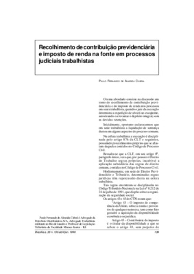 <BR>Data: 04/1996<BR>Fonte: Revista de informação legislativa, v. 33, n. 130, p. 139-141, abr./jun. 1996<BR>Parte de: ->Revista de informação legislativa : v. 33, n. 130 (abr./jun. 1996)<BR>Responsabilidade: Paulo Fernando de Almeida Cabral<BR>Endereço pa