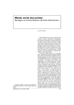 <BR>Data: 07/2006<BR>Fonte: Revista de informação legislativa, v. 33, n. 131, p. 147-150, jul./set. 1996<BR>Parte de: -www2.senado.leg.br/bdsf/item/id/496863->Revista de informação legislativa : v. 33, n. 131 (jul./set. 1996)<BR>Responsabilidad