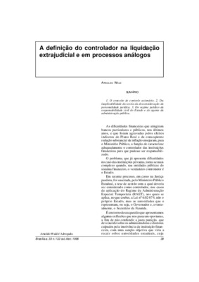 <BR>Data: 10/1996<BR>Fonte: Revista de informação legislativa, v. 33, n. 132, p. 39-49, out./dez. 1996 | Revista de direito mercantil, industrial, económico e financeiro, nova série, v. 35, n. 104, p. 35-47, out./dez. 1996 | Revista do Ministério Público 