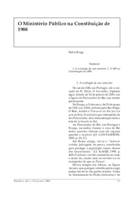 <BR>Data: 07/2008<BR>Fonte: Revista de informação legislativa, v. 45, n. 179, p. 57-80, jul./set. 2008<BR>Parte de: ->Revista de informação legislativa : v. 45, n. 179 (jul./set. 2008)<BR>Responsabilidade: Pedro Braga<BR>Endereço para citar este documento