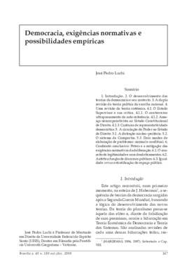 <BR>Data: 10/2008<BR>Fonte: Revista de informação legislativa, v. 45, n. 180, p. 147-160, out./dez. 2008<BR>Parte de: ->Revista de informação legislativa : v. 45, n. 180 (out./dez. 2008)<BR>Responsabilidade: José Pedro Luchi<BR>Endereço para citar este do