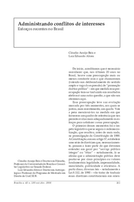 <BR>Data: 10/2008<BR>Fonte: Revista de informação legislativa, v. 45, n. 180, p. 161-173, out./dez. 2008<BR>Parte de: ->Revista de informação legislativa : v. 45, n. 180 (out./dez. 2008)<BR>Responsabilidade: Cláudio Araújo Reis e Luiz Eduardo Abreu<BR>End