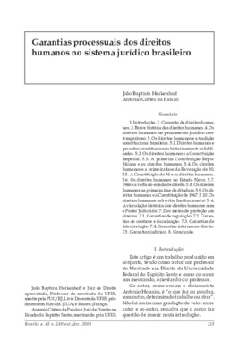 <BR>Data: 10/2008<BR>Fonte: Revista de informação legislativa, v. 45, n. 180, p. 215-241, out./dez. 2008<BR>Parte de: ->Revista de informação legislativa : v. 45, n. 180 (out./dez. 2008)<BR>Responsabilidade: João Baptista Herkenhoffe, Antonio Côrtes da Pa