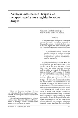 <BR>Data: 10/2008<BR>Fonte: Revista de informação legislativa, v. 45, n. 180, p. 253-262, out./dez. 2008<BR>Parte de: ->Revista de informação legislativa : v. 45, n. 180 (out./dez. 2008)<BR>Responsabilidade: Maria Inês Gandolfo Conceição e Maria Cláudia S