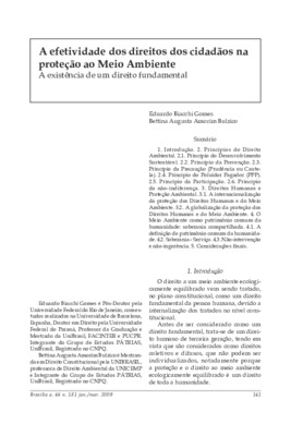 <BR>Data: 01/2009<BR>Fonte: Revista de informação legislativa, v. 46, n. 181, p. 141-153, jan./mar. 2009<BR>Conteúdo: Princípios do direito ambiental -- Princípio do desenvolvimento sustentável -- Princípio da prevenção -- Princípio do poluidor pagador (P