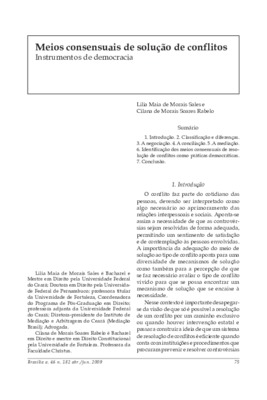 <BR>Data: 04/2009<BR>Fonte: Revista de informação legislativa, v. 46, n. 182, p. 75-88, abr./jun. 2009<BR>Parte de: ->Revista de informação legislativa : v. 46, n. 182 (abr./jun. 2009)<BR>Responsabilidade: Lilia Maia de Morais Sales e Cilana de Morais Soa