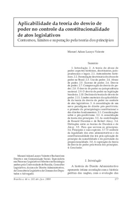 <BR>Data: 04/2009<BR>Fonte: Revista de informação legislativa, v. 46, n. 182, p. 177-210, abr./jun. 2009<BR>Parte de: ->Revista de informação legislativa : v. 46, n. 182 (abr./jun. 2009)<BR>Responsabilidade: Manoel Adam Lacayo Valente<BR>Endereço para cit