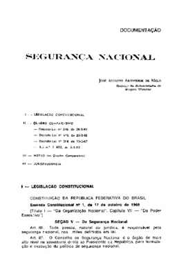 <BR>Data: 07/1973<BR>Fonte: Revista de informação legislativa, v. 10, n. 39, p. 313-408, jul./set. 1973<BR>Parte de: ->Revista de informação legislativa : v. 10, n. 39 (jul./set. 1973)<BR>Responsabilidade: José Augusto Arcoverde de Melo<BR>Endereço para c