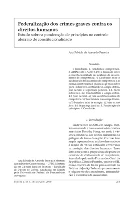 <BR>Data: 10/2009<BR>Fonte: Revista de informação legislativa, v. 46, n. 184, p. 253-270, out./dez. 2009<BR>Parte de: ->Revista de informação legislativa : v. 46, n. 184 (out./dez. 2009)<BR>Responsabilidade: Ana Fabíola de Azevedo Ferreira<BR>Endereço par