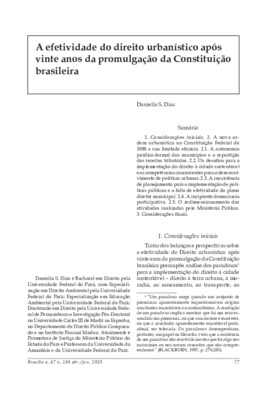 <BR>Data: 04/2010<BR>Fonte: Revista de informação legislativa, v. 47, n. 186, p. 77-88, abr./jun. 2010<BR>Parte de: ->Revista de informação legislativa : v. 47, n. 186 (abr./jun. 2010)<BR>Responsabilidade: Daniella S. Dias<BR>Endereço para citar este docu