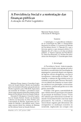 <BR>Data: 07/2010<BR>Fonte: Revista de informação legislativa, v. 47, n. 187, p. 91-107, jul./set. 2010.<BR>Parte de: ->Revista de informação legislativa : v. 47, n. 187 (jul./set. 2010)<BR>Responsabilidade: Meiriane Nunes Amaro e Fernando B. Meneguin<BR>