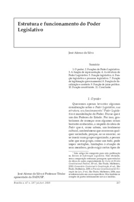 <BR>Data: 07/2010<BR>Fonte: Revista de informação legislativa, v. 47, n. 187, p. 137-154, jul./set. 2010<BR>Parte de: ->Revista de informação legislativa : v. 47, n. 187 (jul./set. 2010)<BR>Responsabilidade: José Afonso da Silva<BR>Endereço para citar est