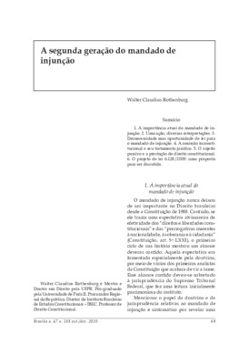 <BR>Data: 10/2010<BR>Fonte: Revista de informação legislativa, v. 47, n. 188, p. 69-91, out./dez. 2010<BR>Parte de: ->Revista de informação legislativa : v. 47, n. 188 (out./dez. 2010)<BR>Responsabilidade: Walter Claudius Rothenburg<BR>Endereço para citar