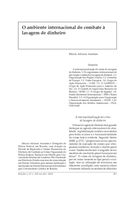 <BR>Data: 10/2010<BR>Fonte: Revista de informação legislativa, v. 47, n. 188, p. 357-371, out./dez. 2010<BR>Parte de: ->Revista de informação legislativa : v. 47, n. 188 (out./dez. 2010)<BR>Responsabilidade: Márcio Adriano Anselmo<BR>Endereço para citar e