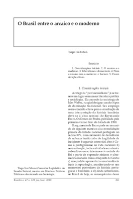 <BR>Data: 01/2010<BR>Fonte: Revista de informação legislativa, v. 47, n. 185, p. 261-271, jan./mar. 2010<BR>Parte de: ->Revista de informação legislativa : v. 47, n. 185 (jan./mar. 2010)<BR>Responsabilidade: Tiago Ivo Odon<BR>Endereço para citar este docu