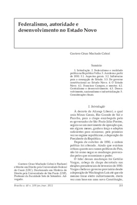 <BR>Data: 01/2011<BR>Fonte: Revista de informação legislativa, v. 48, n. 189, p. 133-146, jan./mar. 2011.<BR>Parte de: ->Revista de informação legislativa : v. 48, n. 189 (jan./mar. 2011)<BR>Responsabilidade: Gustavo César Machado Cabral<BR>Endereço para 