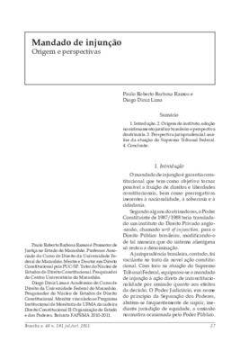 <BR>Data: 07/2011<BR>Fonte: Revista de informação legislativa, v. 48, n. 191, p. 27-38, jul./set. 2011.<BR>Parte de: ->Revista de informação legislativa : v. 48, n. 191 (jul./set. 2011)<BR>Responsabilidade: Paulo Roberto Barbosa Ramos, Diogo Diniz Lima<BR