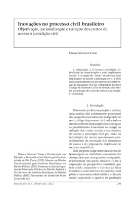 <BR>Data: 04/2011<BR>Fonte: Revista de informação legislativa, v. 48, n. 190 t.2, p. 293-305, abr./jun. 2011.<BR>Parte de: ->Revista de informação legislativa : v. 48, n. 190 (abr./jun. 2011)<BR>Responsabilidade: Ulisses Schwarz Viana<BR>Endereço para cit