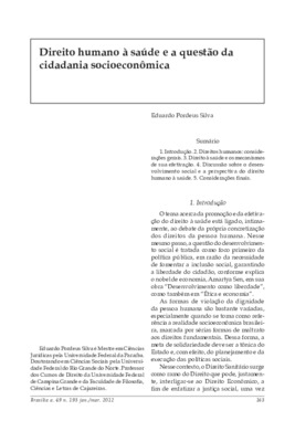 <BR>Data: 01/2012<BR>Fonte: Revista de informação legislativa, v. 49, n. 193, p. 163-170, jan./mar. 2012.<BR>Parte de: ->Revista de informação legislativa : v. 49, n. 193 (jan./mar. 2012)<BR>Responsabilidade: Eduardo Pordeus Silva<BR>Endereço para citar e