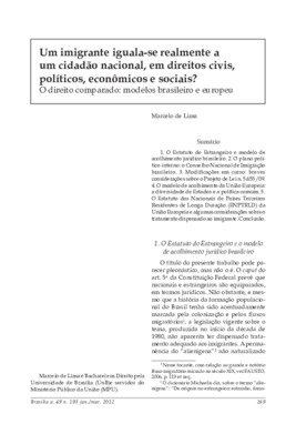 <BR>Data: 01/2012<BR>Fonte: Revista de informação legislativa, v. 49, n. 193, p. 269-282, jan./mar. 2012.<BR>Parte de: ->Revista de informação legislativa : v. 49, n. 193 (jan./mar. 2012)<BR>Responsabilidade: Marcelo de Lima<BR>Endereço para citar este do