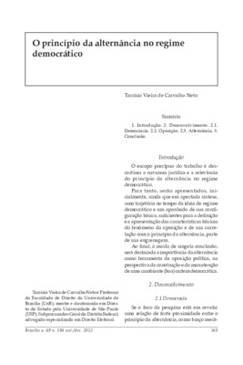 <BR>Data: 10/2012<BR>Fonte: Revista de informação legislativa, v. 49, n. 196, p. 165-182, out./dez. 2012.<BR>Parte de: ->Revista de informação legislativa : v. 49, n. 196 (out./dez. 2012)<BR>Responsabilidade: Tarcisio Vieira de Carvalho Neto<BR>Endereço p