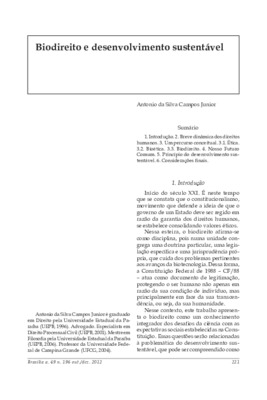 <BR>Data: 10/2012<BR>Fonte: Revista de informação legislativa, v. 49, n. 196, p. 221-231, out./dez. 2012.<BR>Parte de: ->Revista de informação legislativa : v. 49, n. 196 (out./dez. 2012)<BR>Responsabilidade: Antonio da Silva Campos Junior<BR>Endereço par