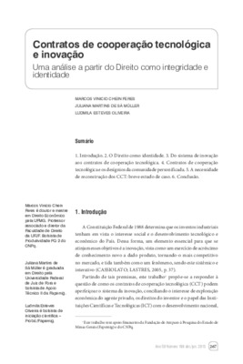 <BR>Data: 04/2013<BR>Fonte: Revista de informação legislativa, v. 50, n. 198, p. 265-279, abr./jun. 2013<BR>Parte de: ->Revista de informação legislativa : v. 50, n. 198 (abr./jun. 2013)<BR>Responsabilidade: Marcos Vinicio Chein Feres, Juliana Martins de 