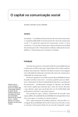 <BR>Data: 04/2013<BR>Fonte: Revista de informação legislativa, v. 50, n. 198, p. 111-138, abr./maio 2013.<BR>Parte de: ->Revista de informação legislativa : v. 50, n. 198 (abr./jun. 2013)<BR>Responsabilidade: Ricardo Antonio Lucas Camargo<BR>Endereço para