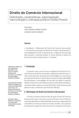 <BR>Data: 01/2013<BR>Fonte: Revista de informação legislativa, v. 50, n. 197, p. 249-256, jan./mar. 2013.<BR>Parte de: ->Revista de informação legislativa : v. 50, n. 197 (jan./mar. 2013)<BR>Responsabilidade: Leila Bijos, João Rezende Almeida Oliveira, Le