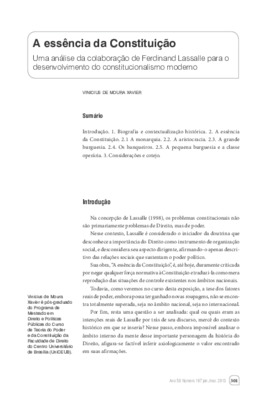 <BR>Data: 01/2013<BR>Fonte: Revista de informação legislativa, v. 50, n. 197, p. 301-313, jan./mar. 2013.<BR>Parte de: ->Revista de informação legislativa : v. 50, n. 197 (jan./mar. 2013)<BR>Responsabilidade: Vinicius de Moura Xavier<BR>Endereço para cita